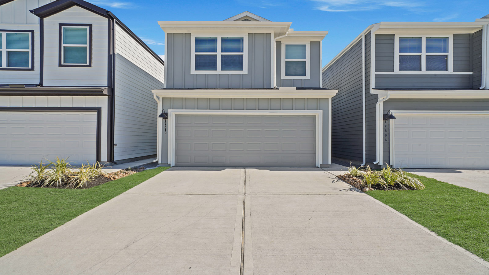 Two story home with two car garage
