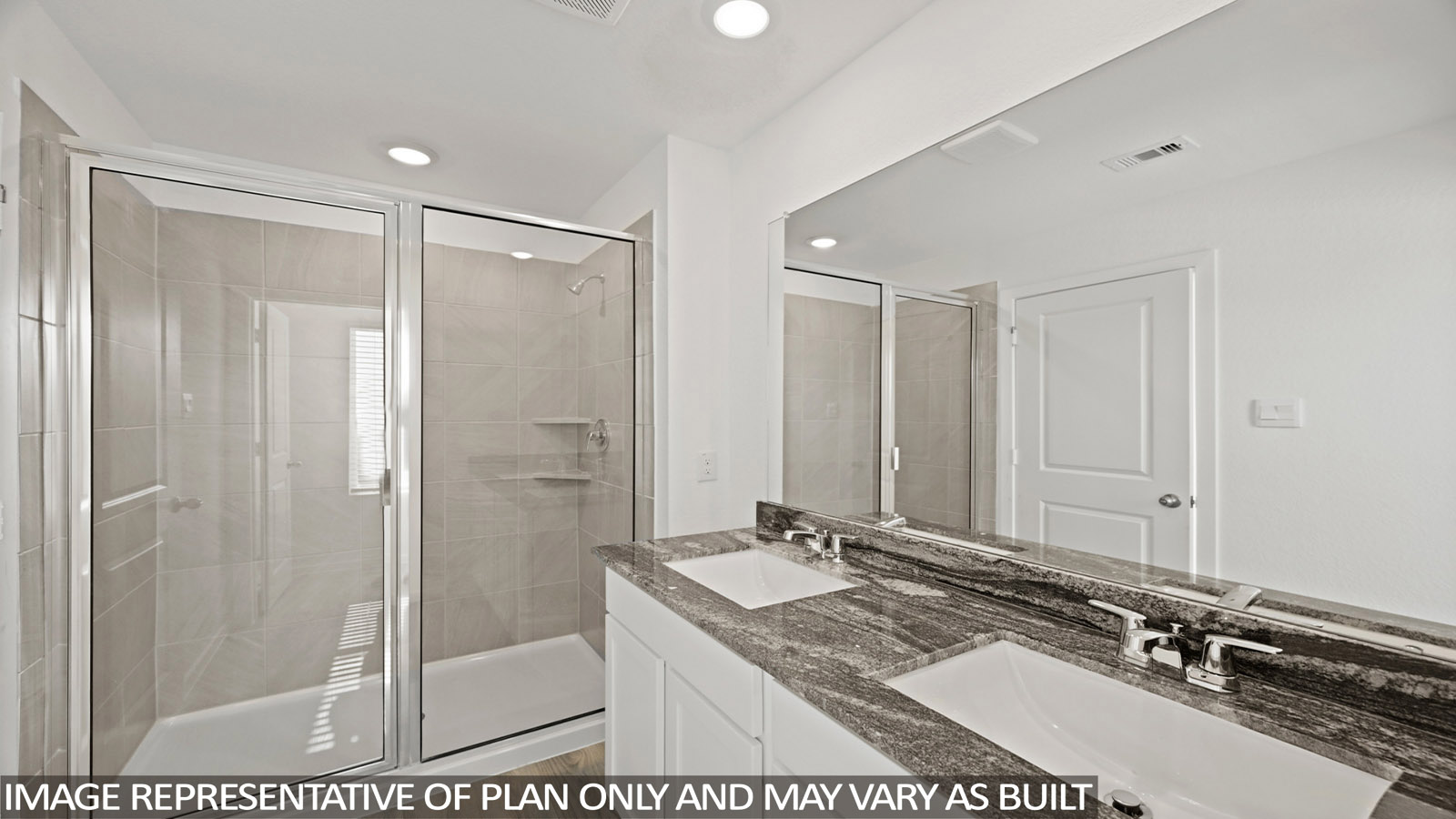 Primary bathroom with double sinks