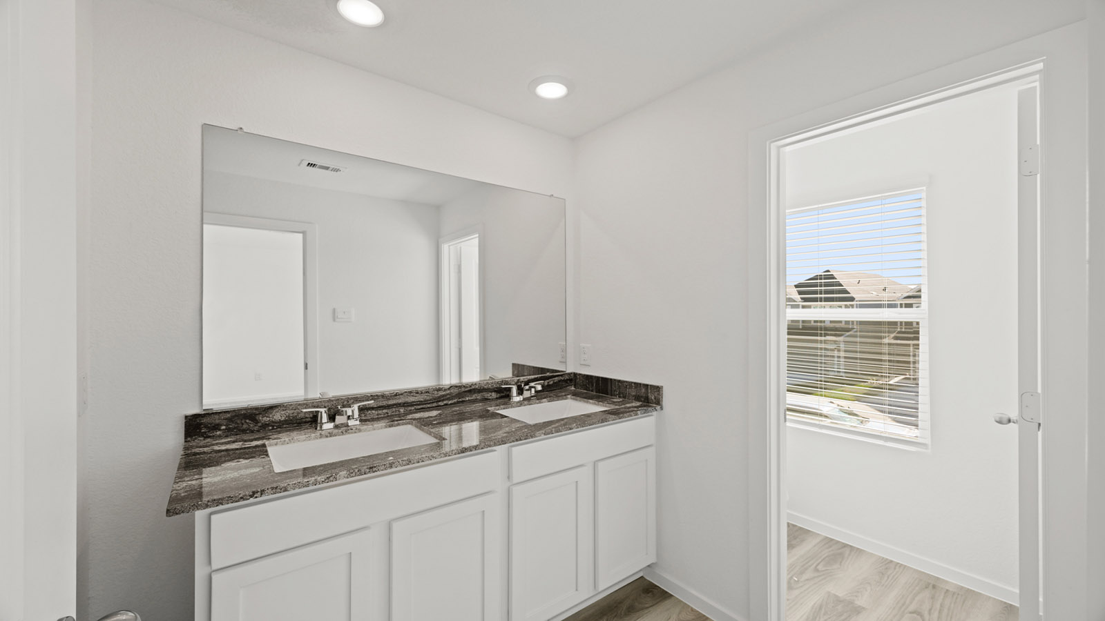 Primary bathroom with double sinks