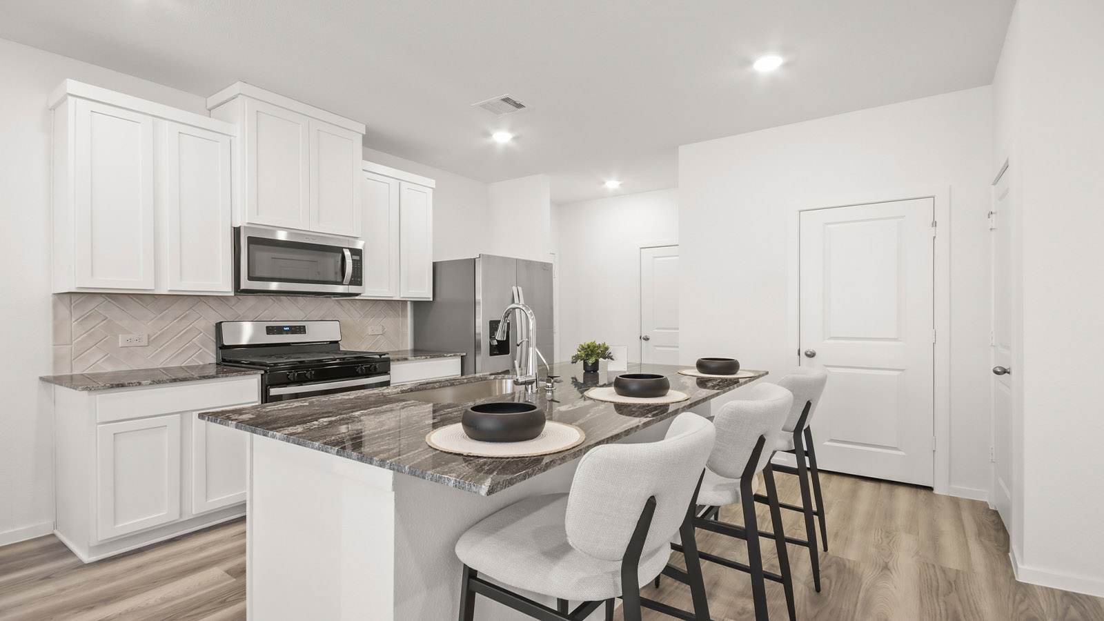 Kitchen with an island