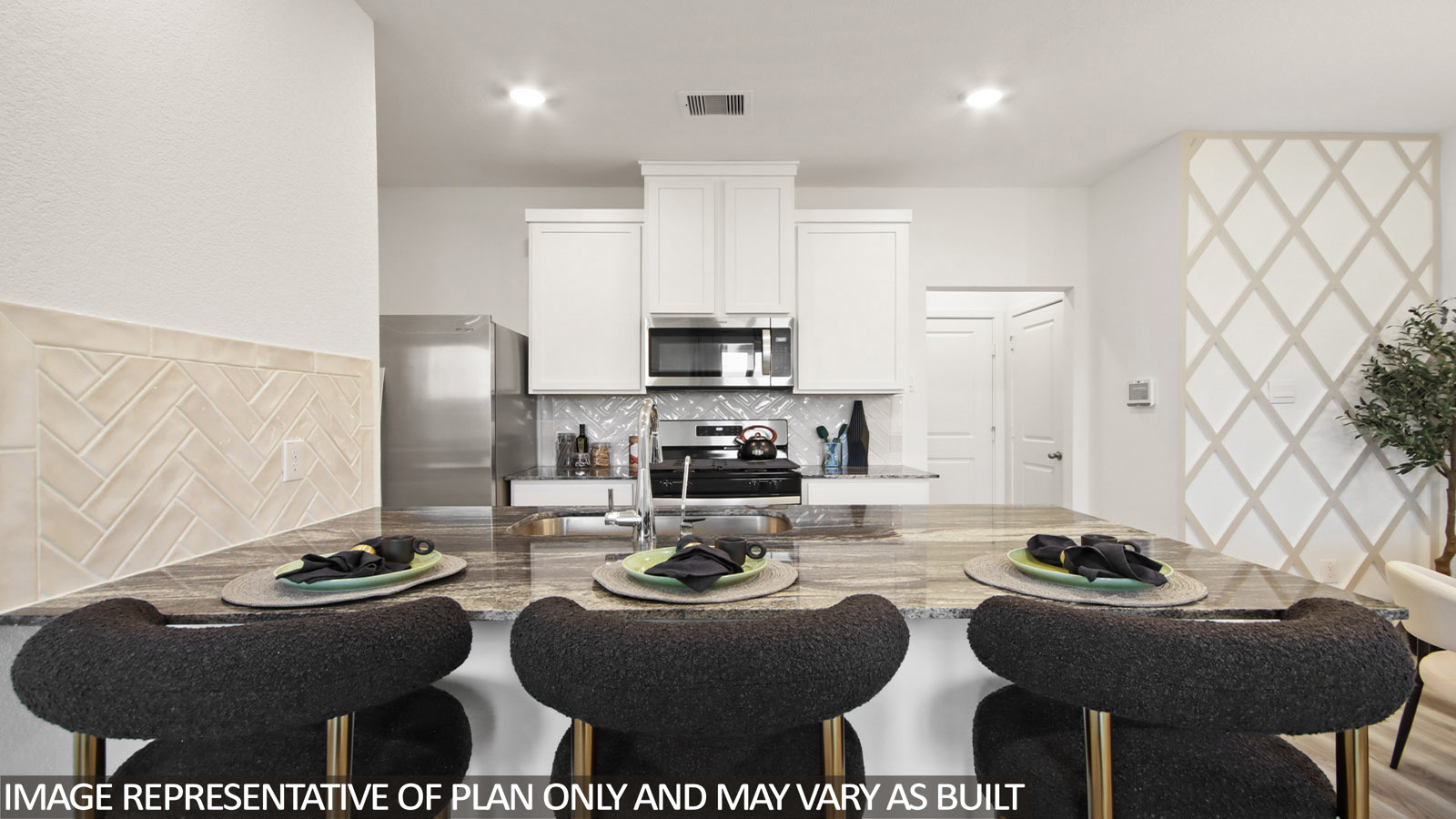 Kitchen with vinyl flooring