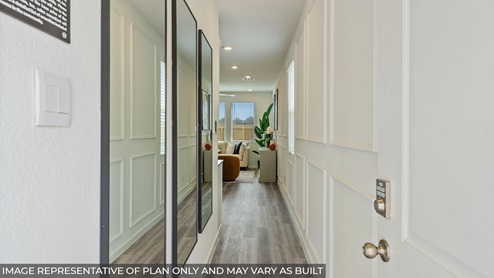 foyer with vinyl flooring