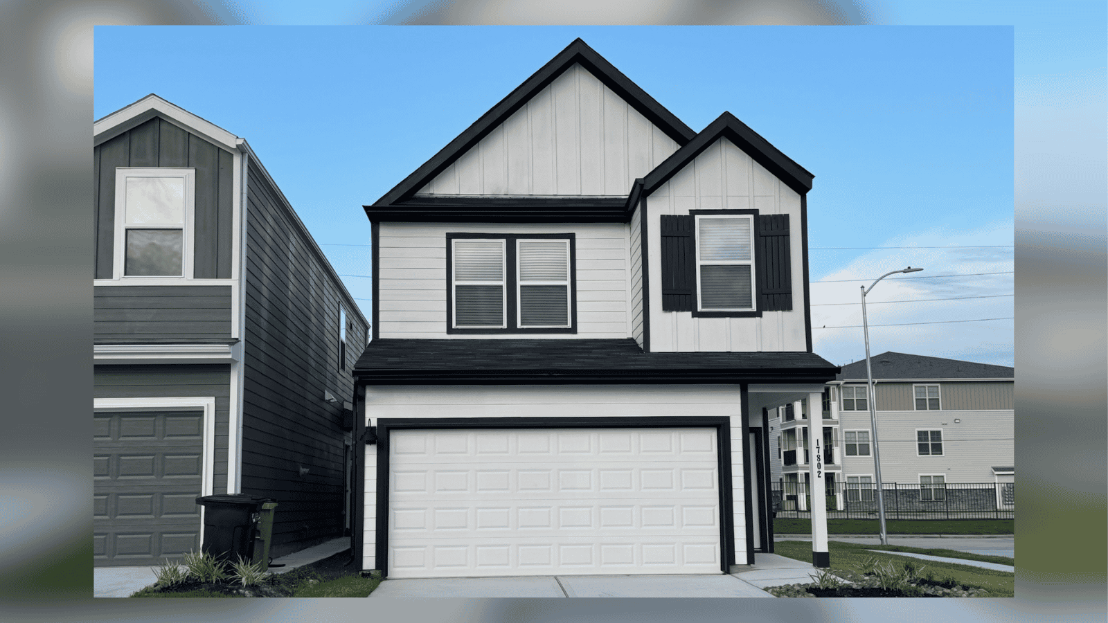 Two story home with two car garage