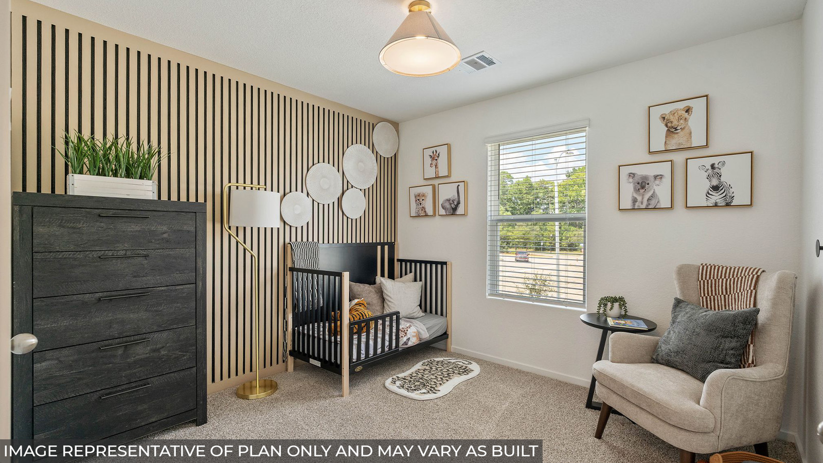 Secondary bedroom with bright window