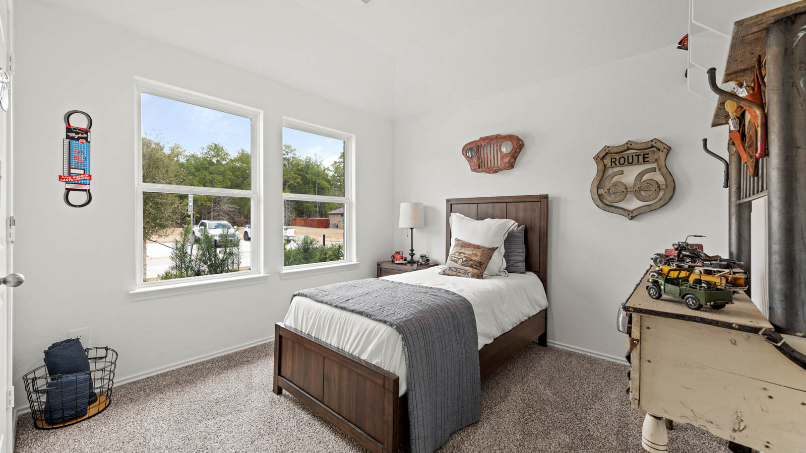 secondary bedroom at the front of the home