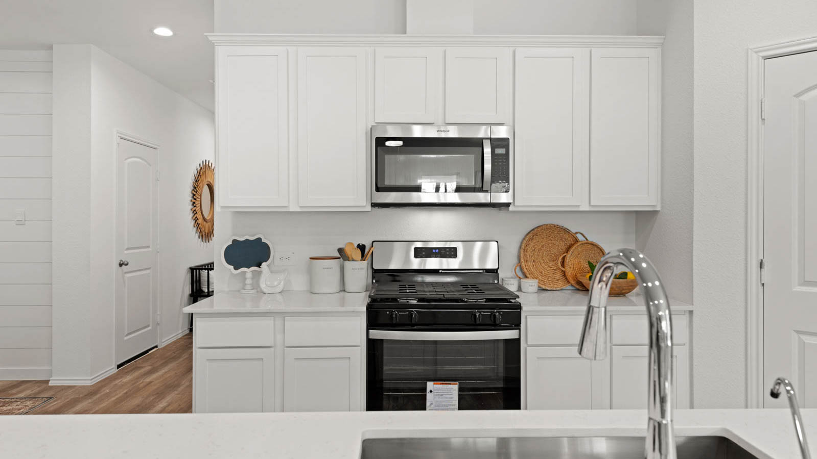 kitchen with ample cabinet space