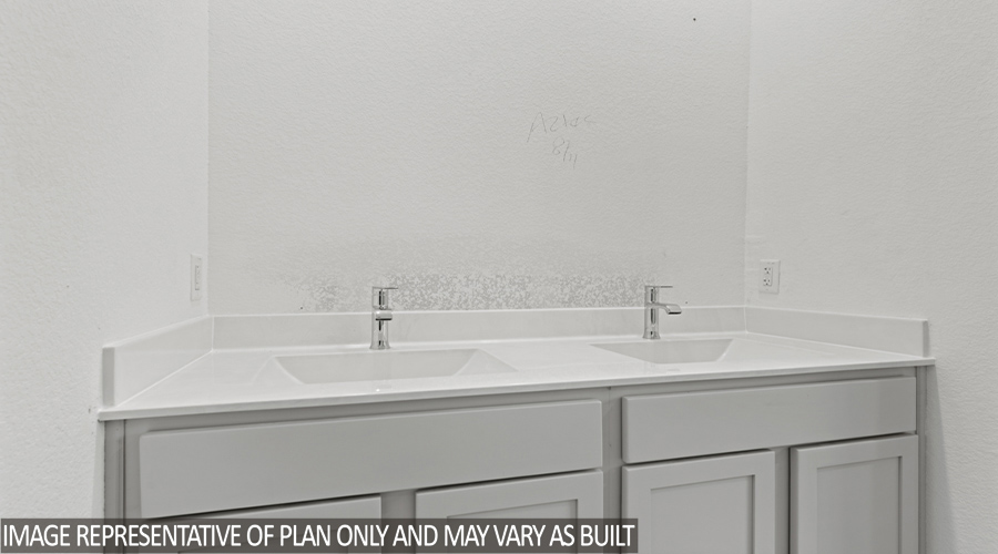 Primary bathroom with double sink.