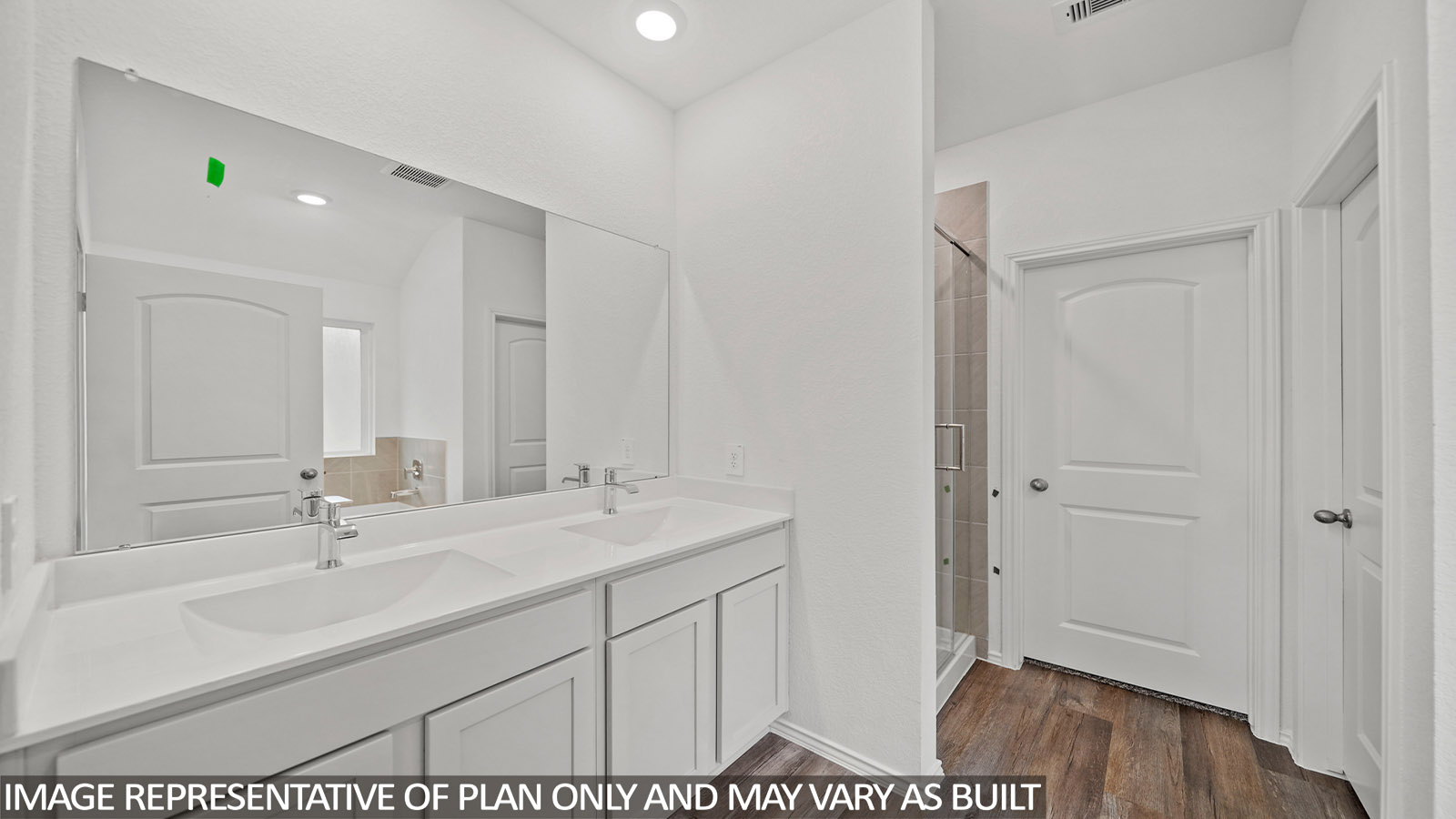 primary bathroom with double sink