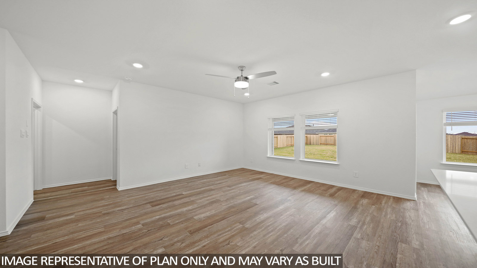 living room with bright window
