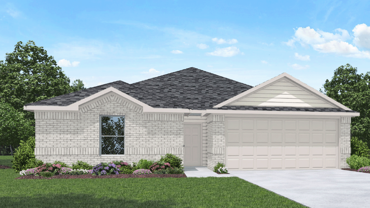 One story home with two car garage