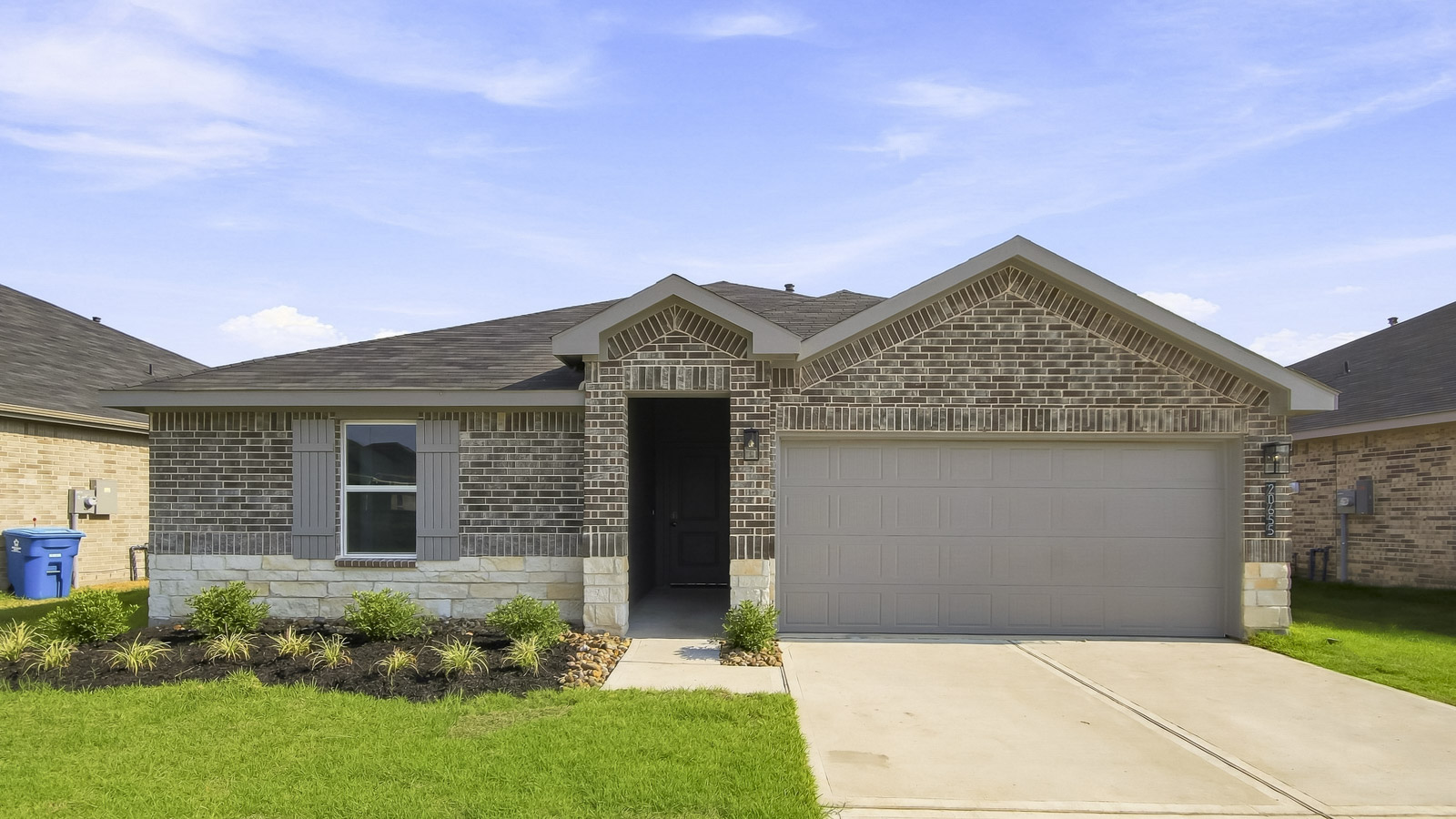 One story home with two car garage