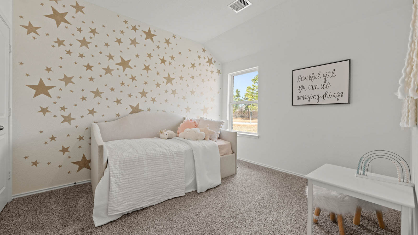 Secondary bedroom with bright window