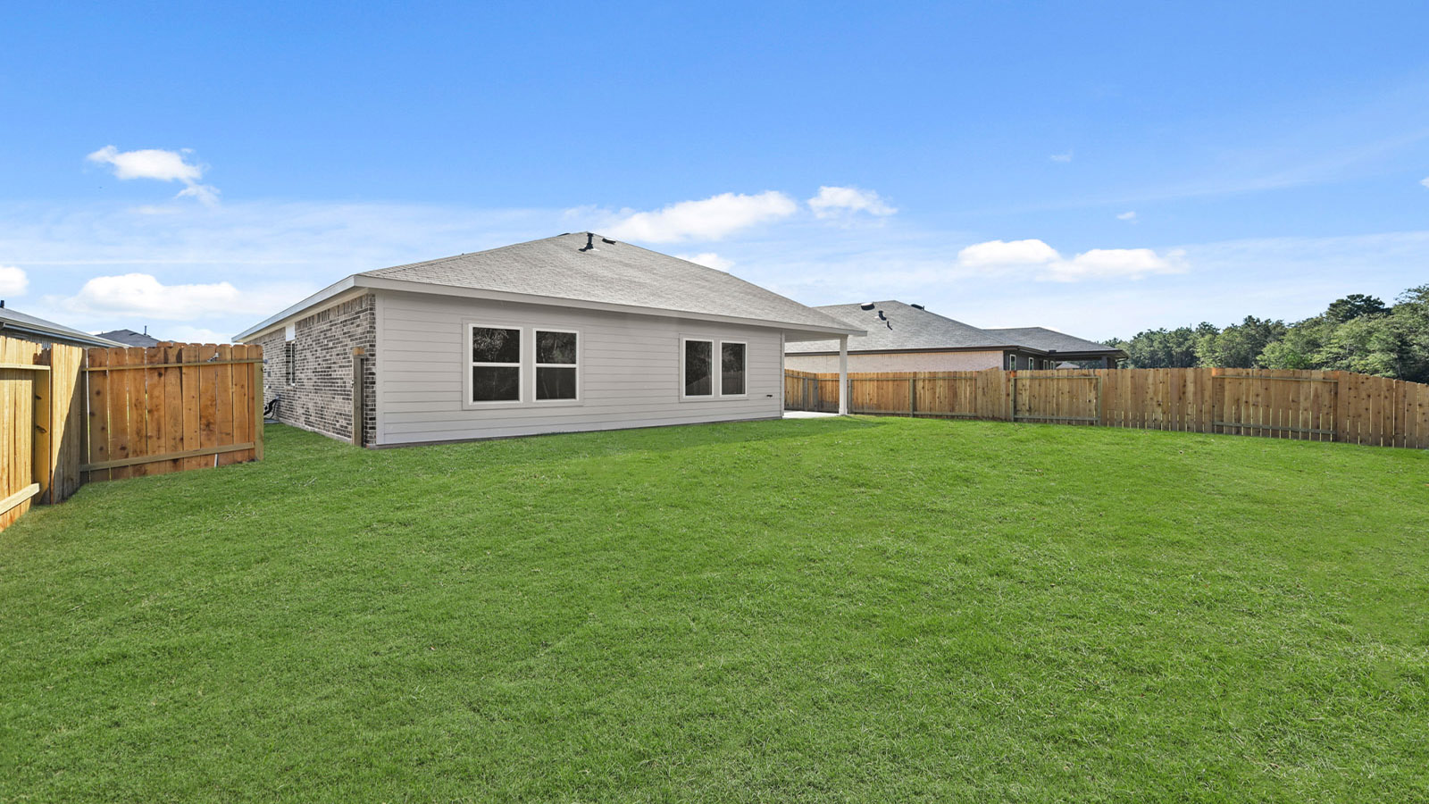 Fully Landscaped backyard