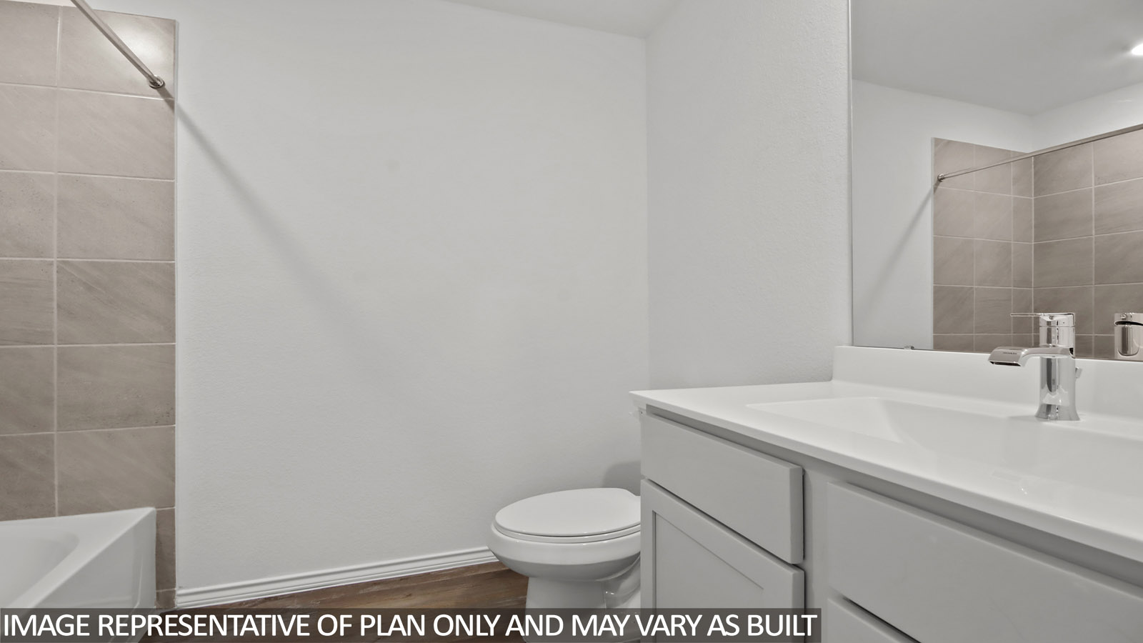 Primary bathroom with single sink