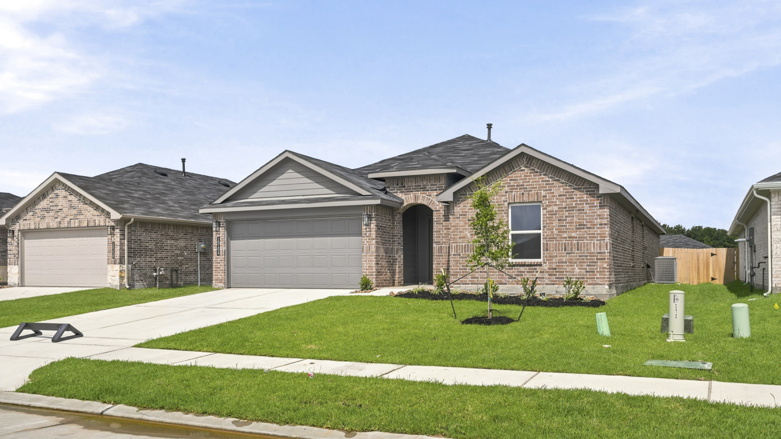 One story home with two car garage