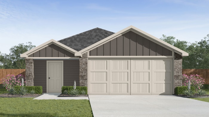single story home with 2 car garage