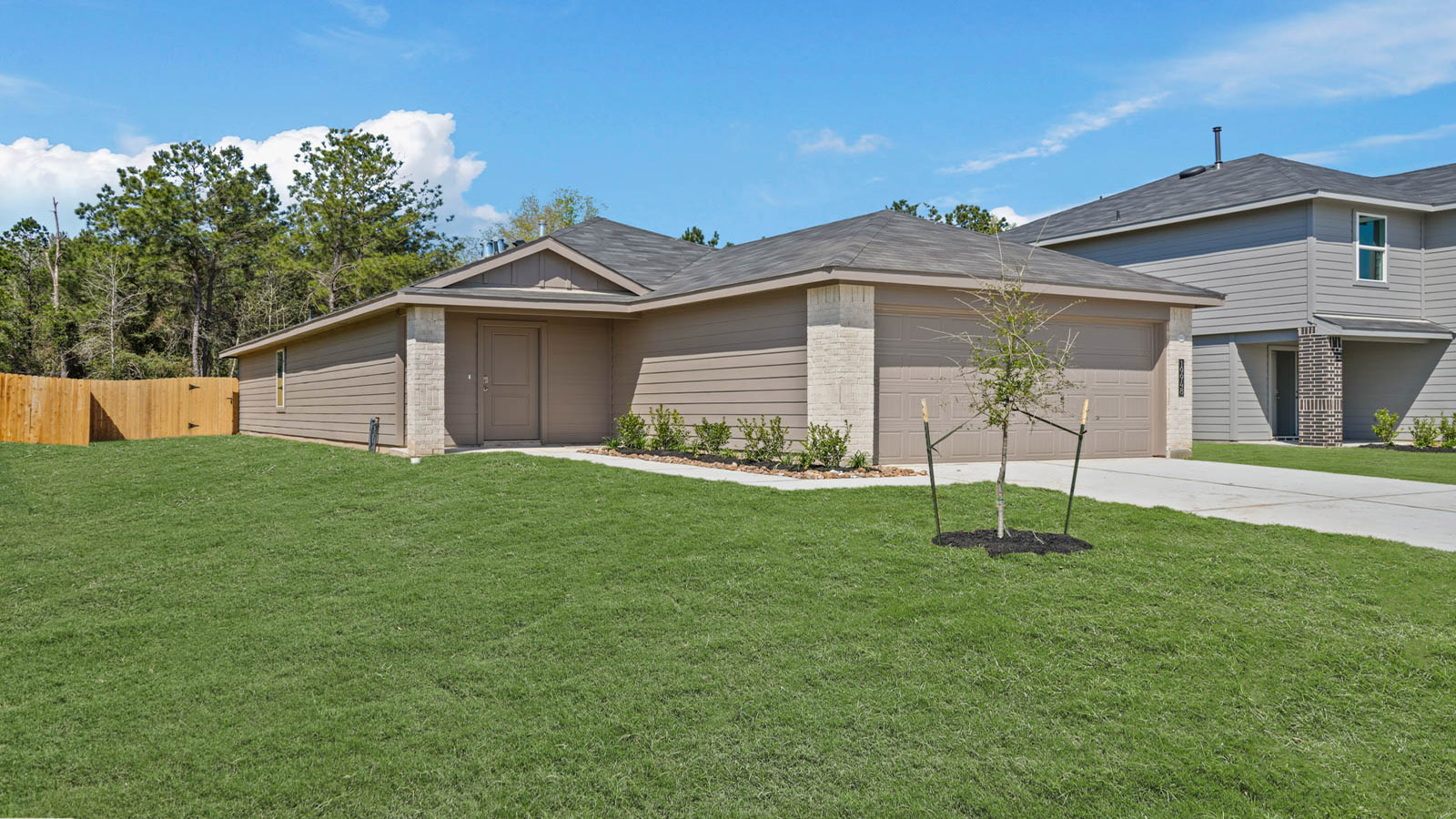 Two story home with two car garage