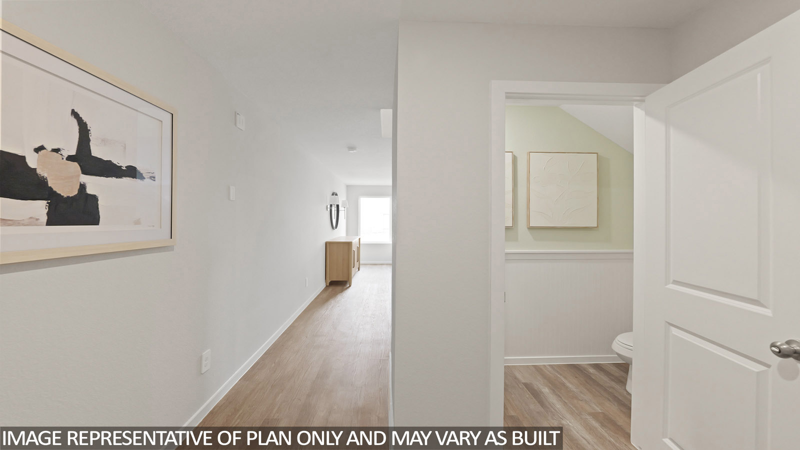 Entry hallway with vinyl flooring