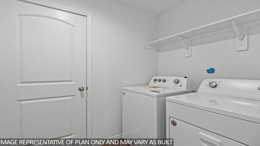 Utility room with hanging storage
