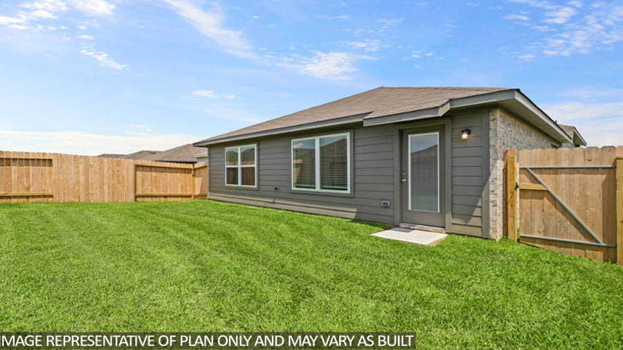 Backyard with side light.