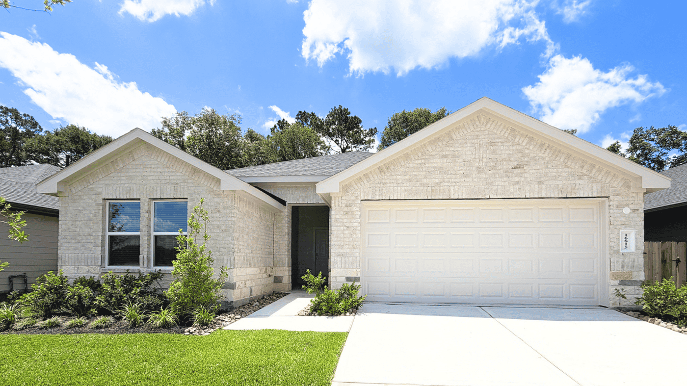 One story home with two car garage