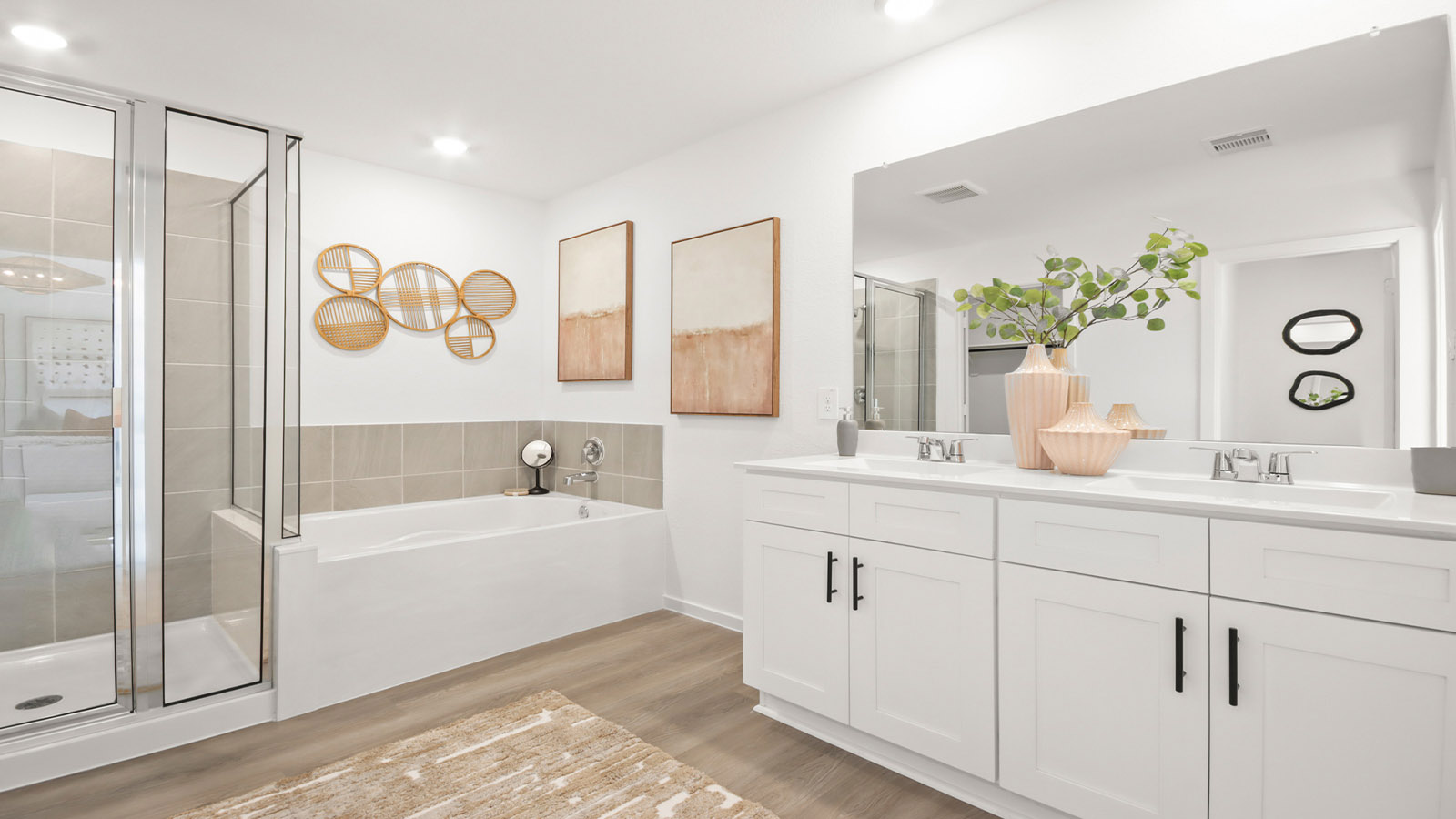 Primary bathroom with double sinks