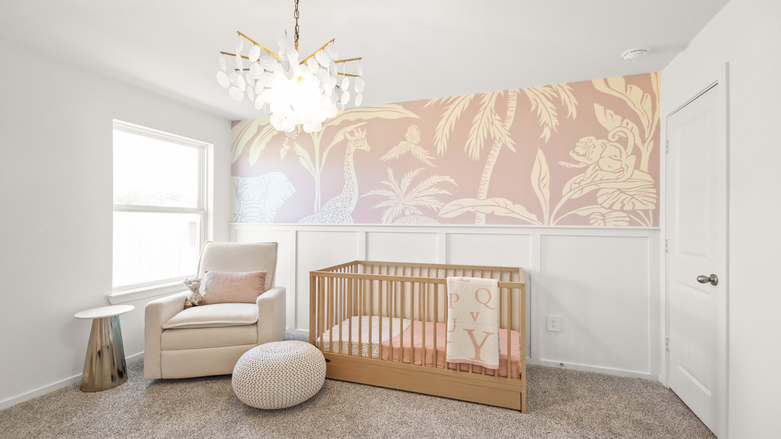 Secondary bedroom with carpet flooring