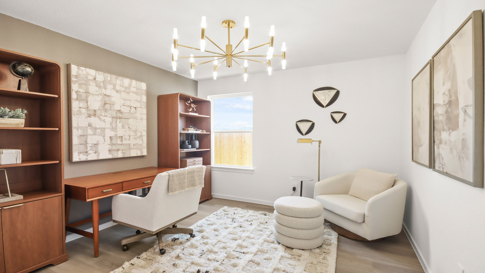 Study with vinyl flooring