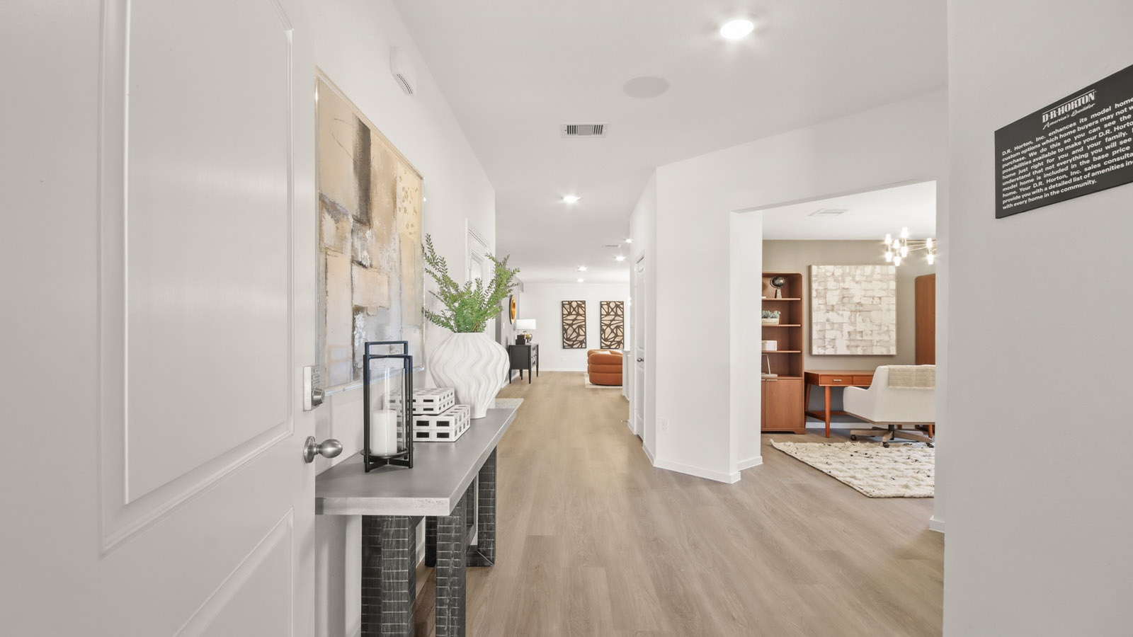 Entry hallway with vinyl flooring