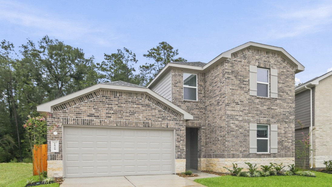 Two story home with two car garage