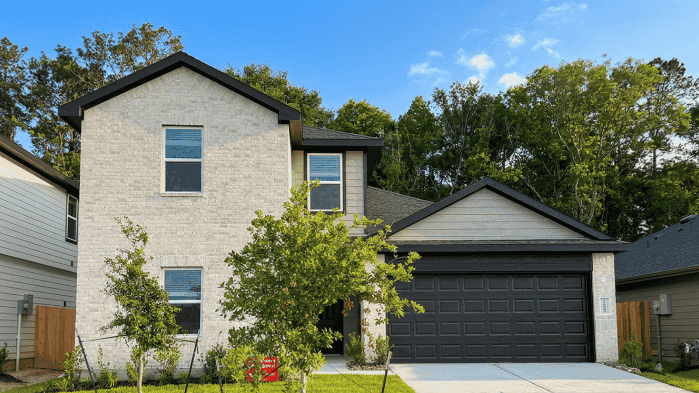 Two story home with two car garage