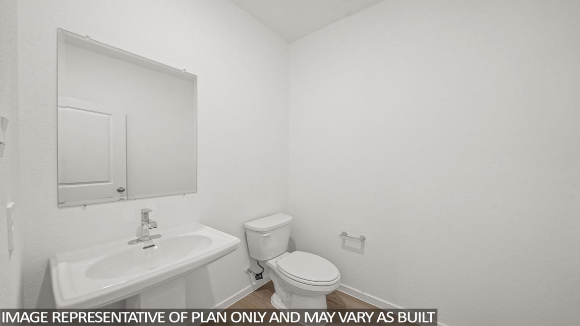 Powder bathroom with pedestal sink