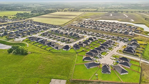 aerial view of community