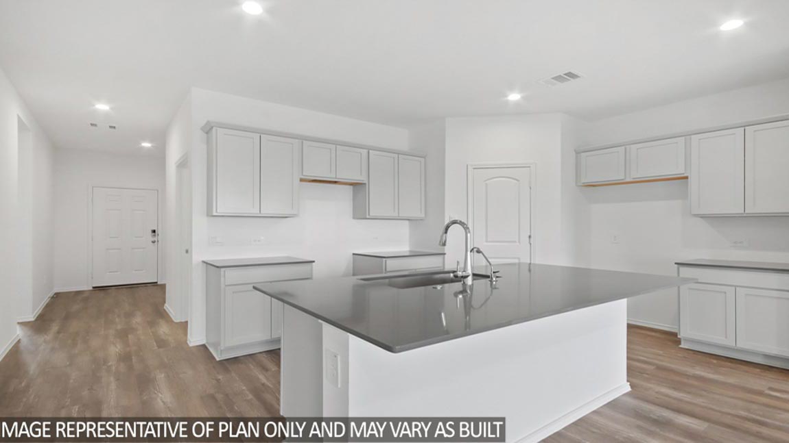 Kitchen with vinyl flooring