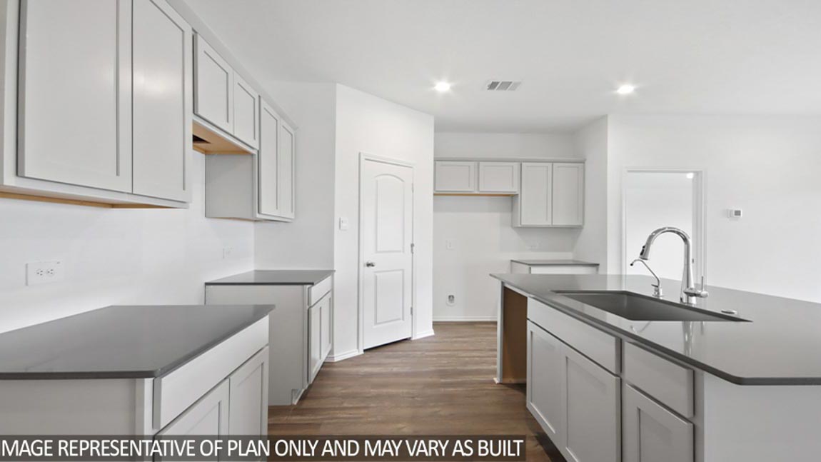 Kitchen with vinyl flooring