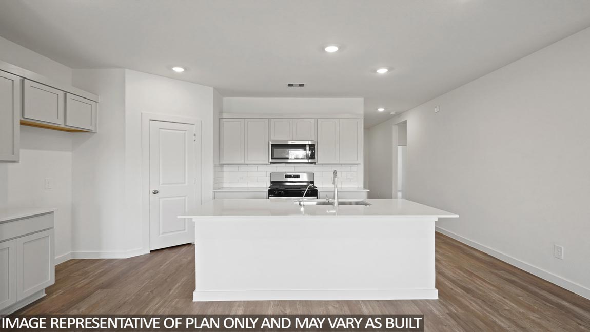 Kitchen with vinyl flooring
