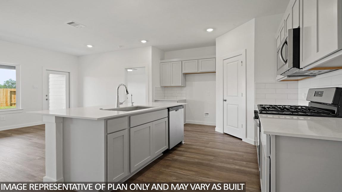 Kitchen with vinyl flooring