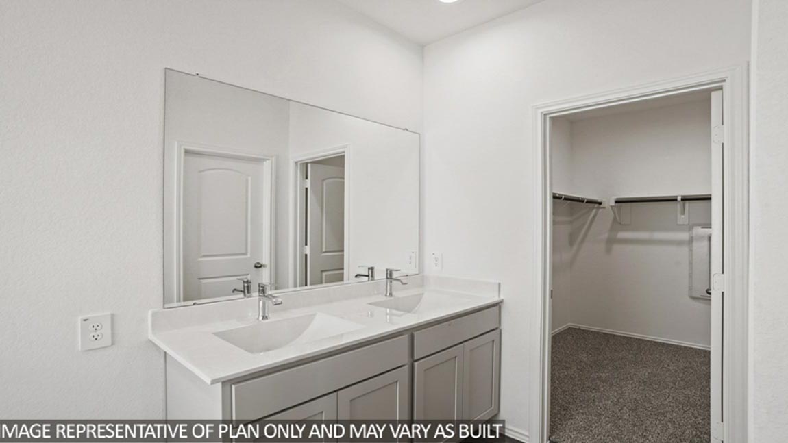 primary bathroom with double sink