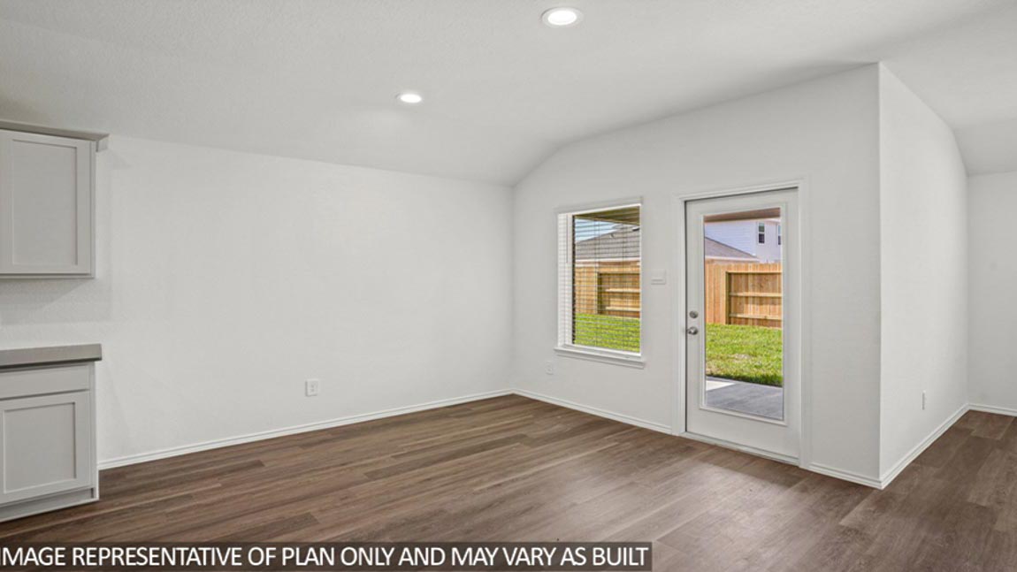 Dining area with vinyl flooring