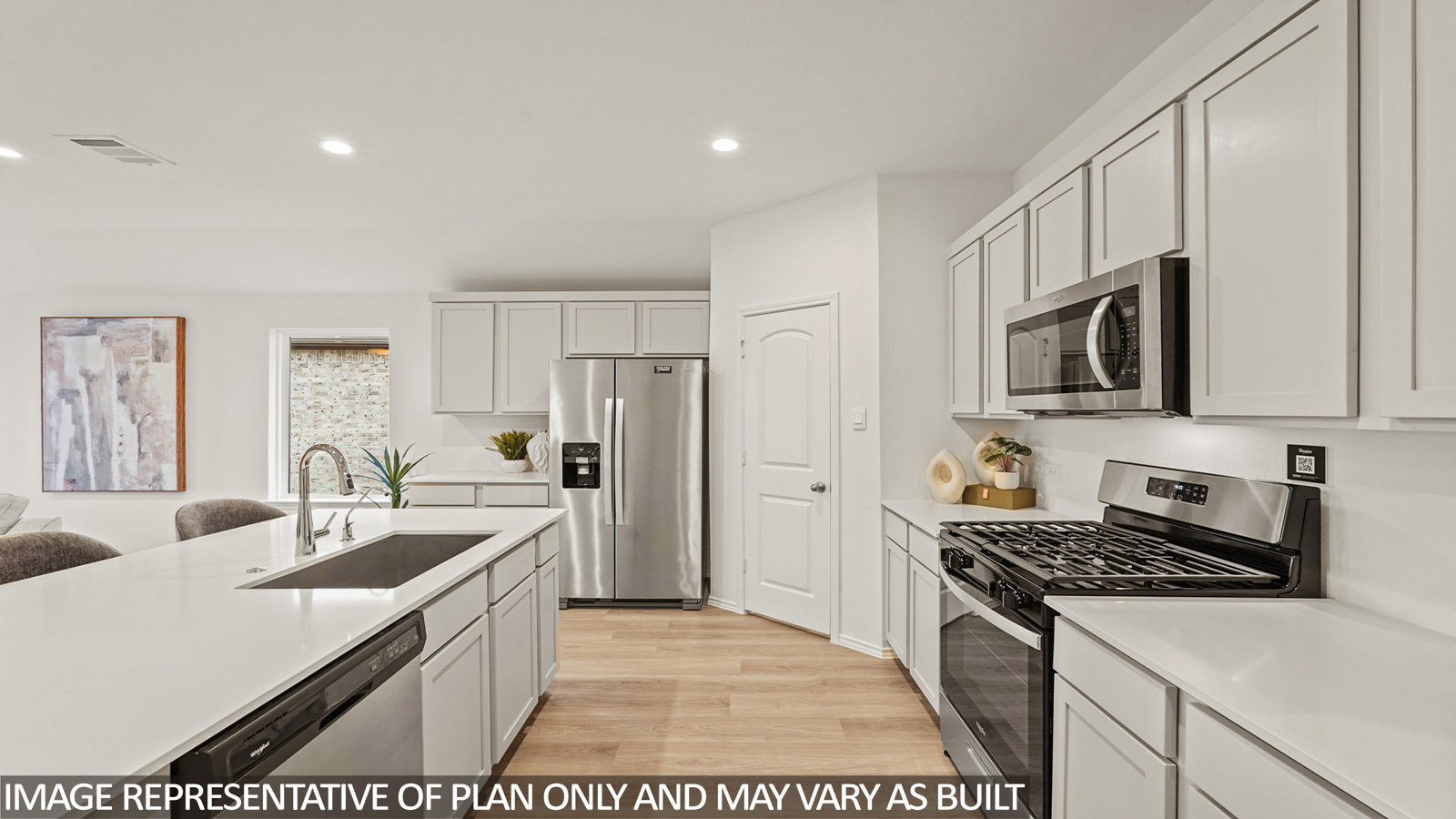 Kitchen with vinyl flooring