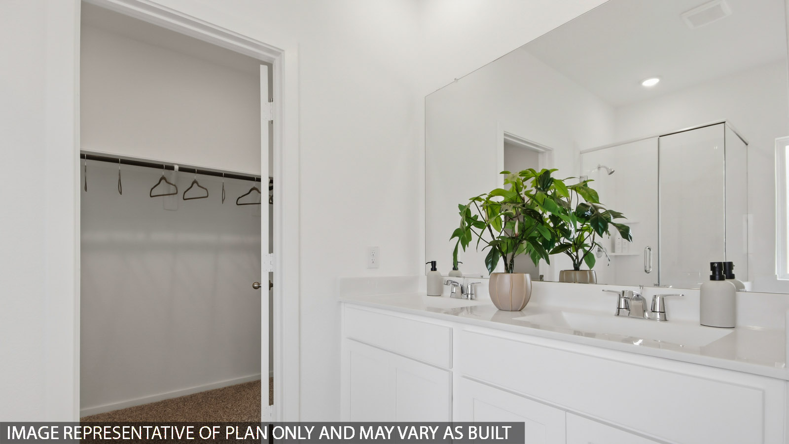 Primary bathroom with double sinks