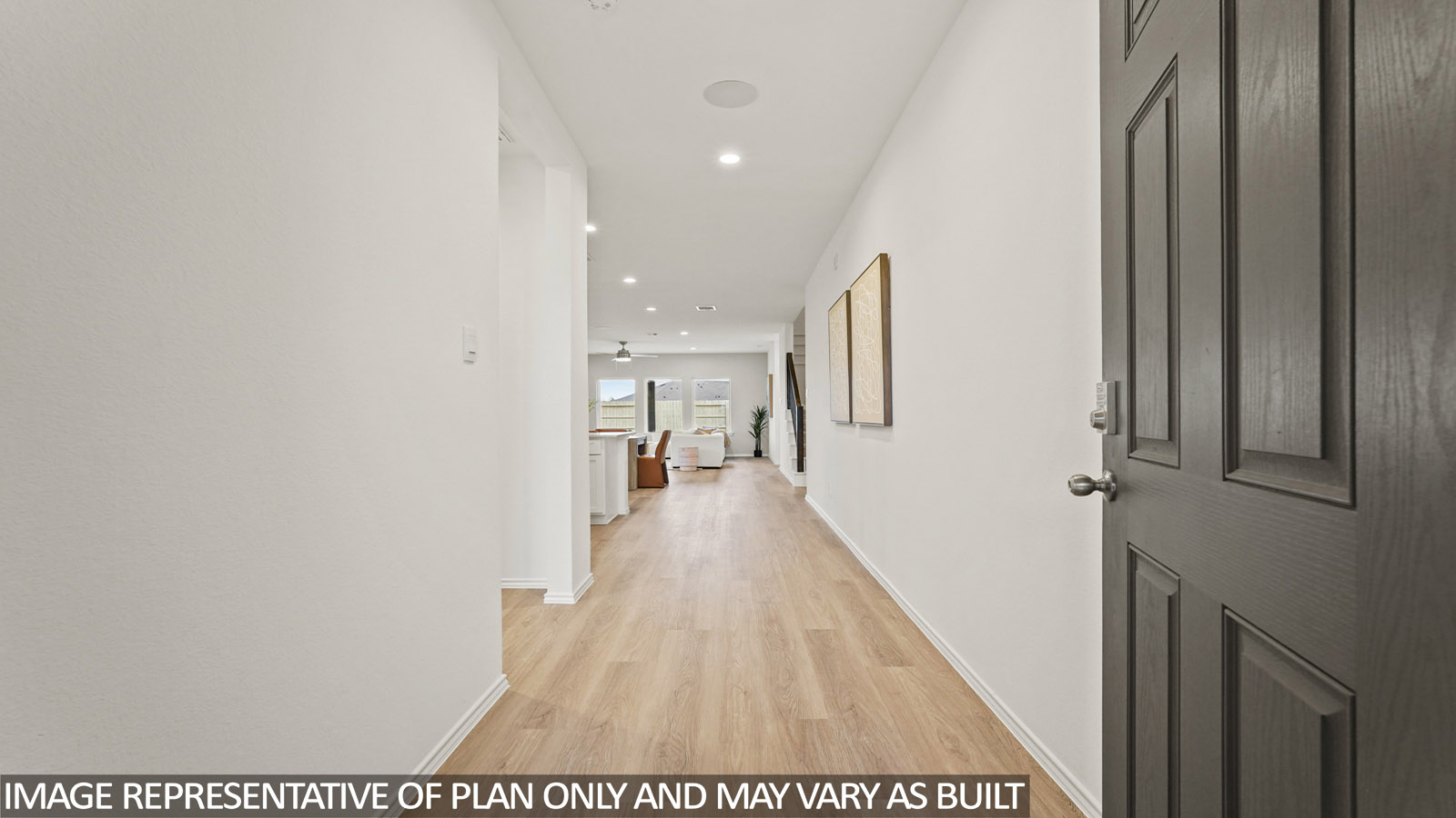Entry hallway with vinyl flooring