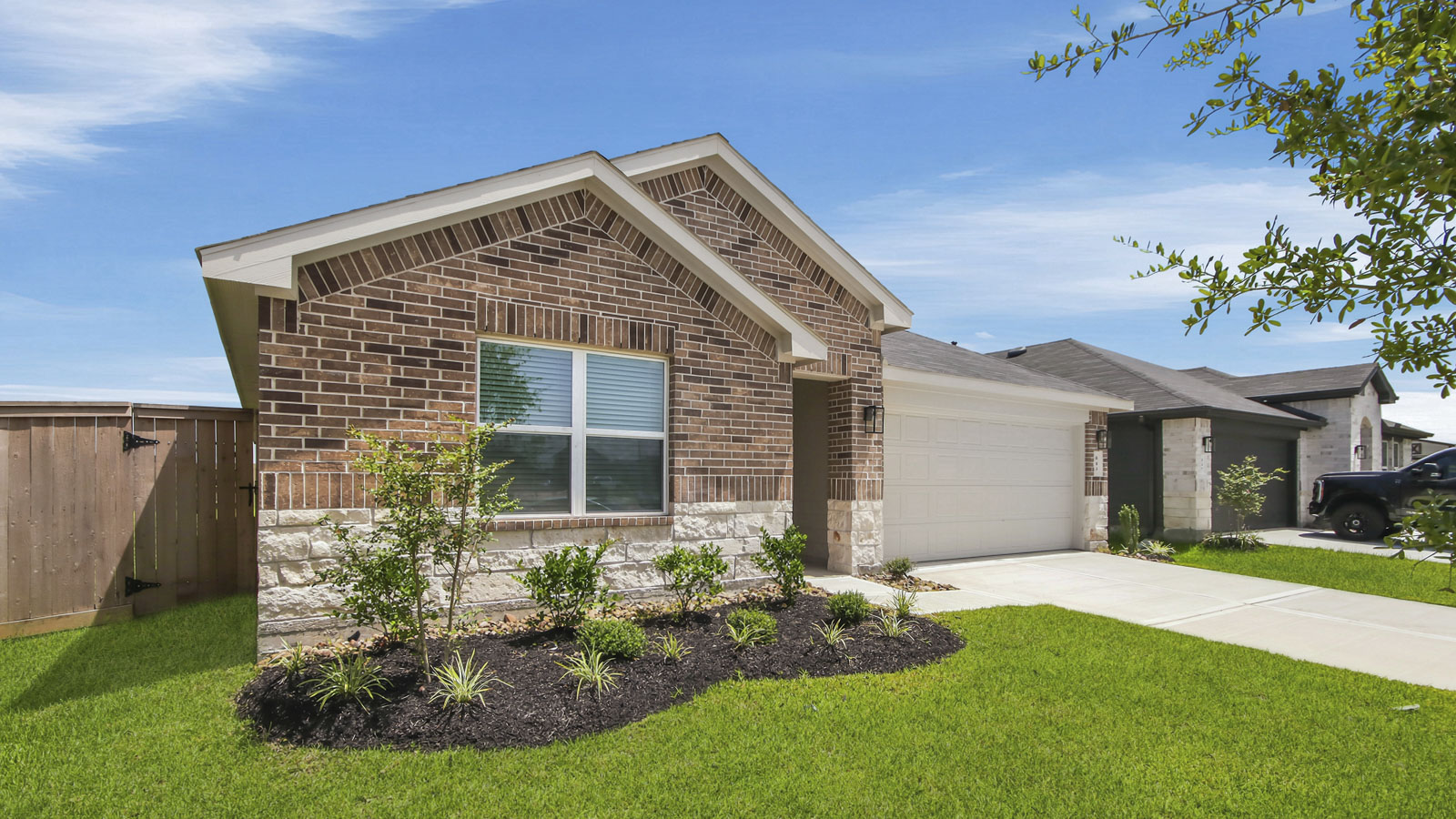 Two story home with two car garage