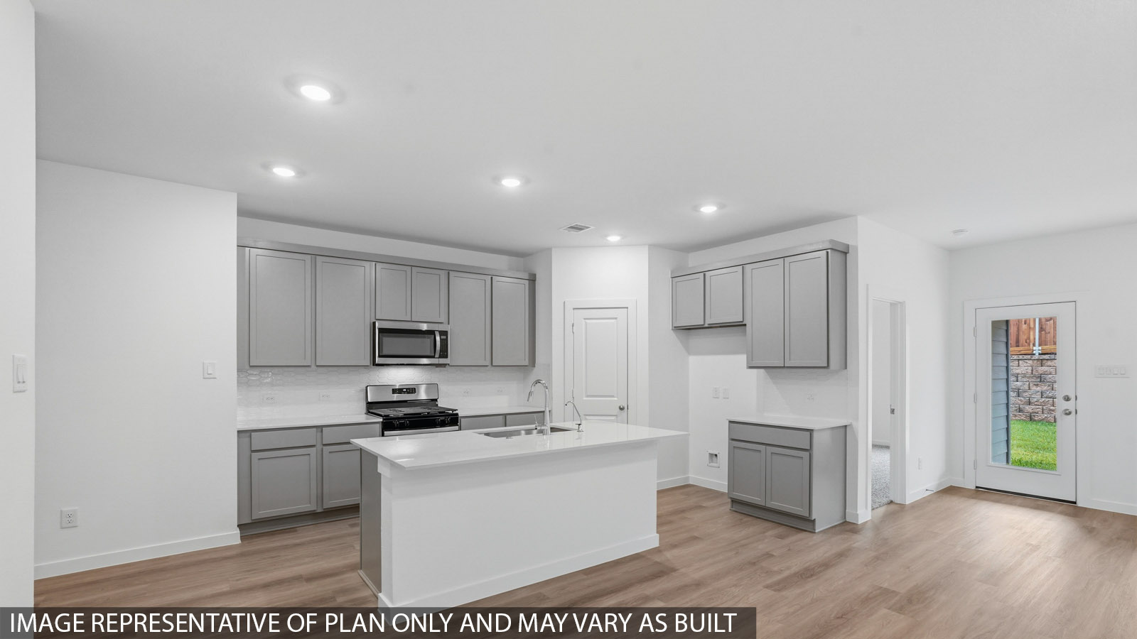 Kitchen with vinyl flooring