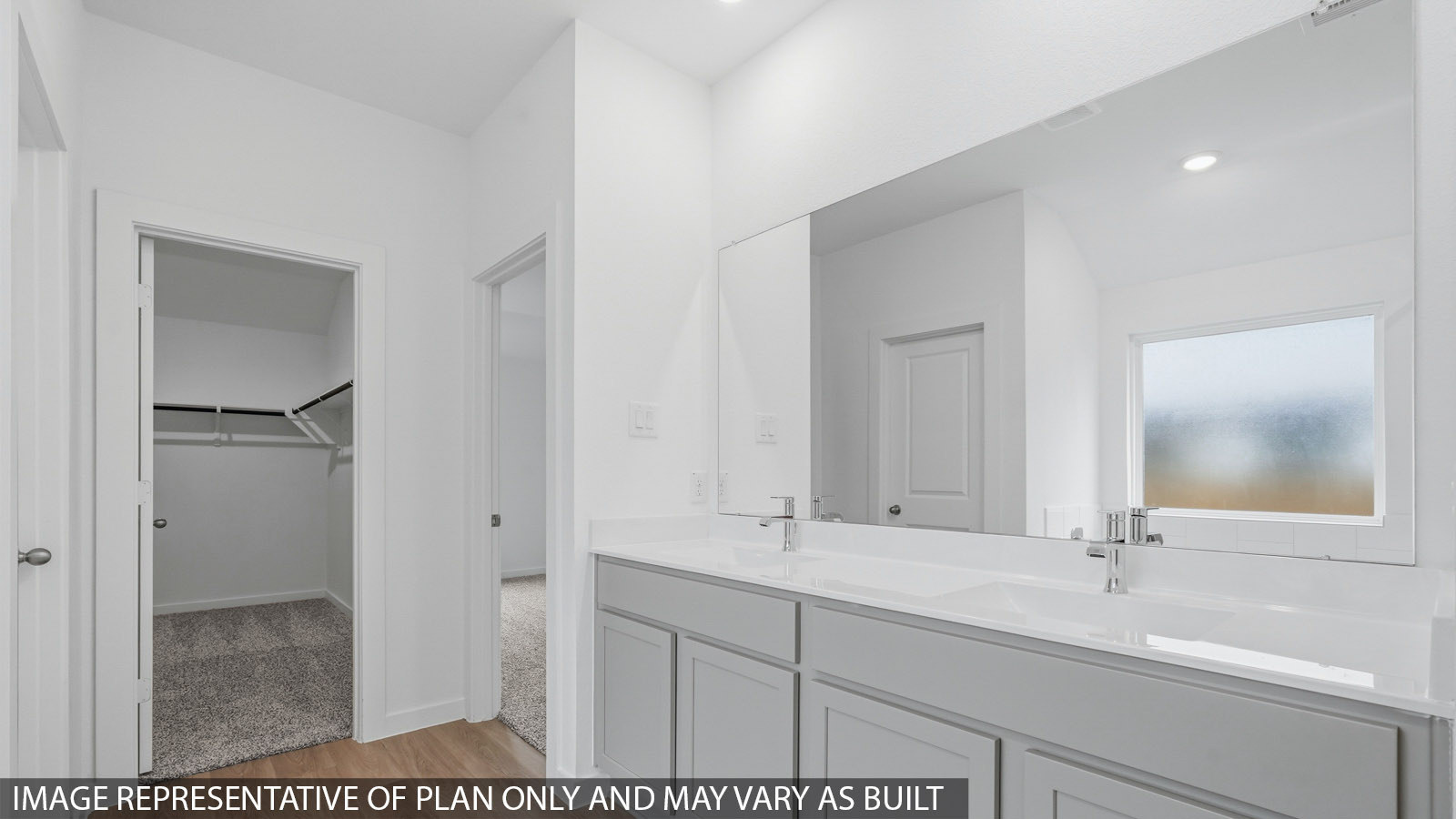Primary bathroom with double sinks
