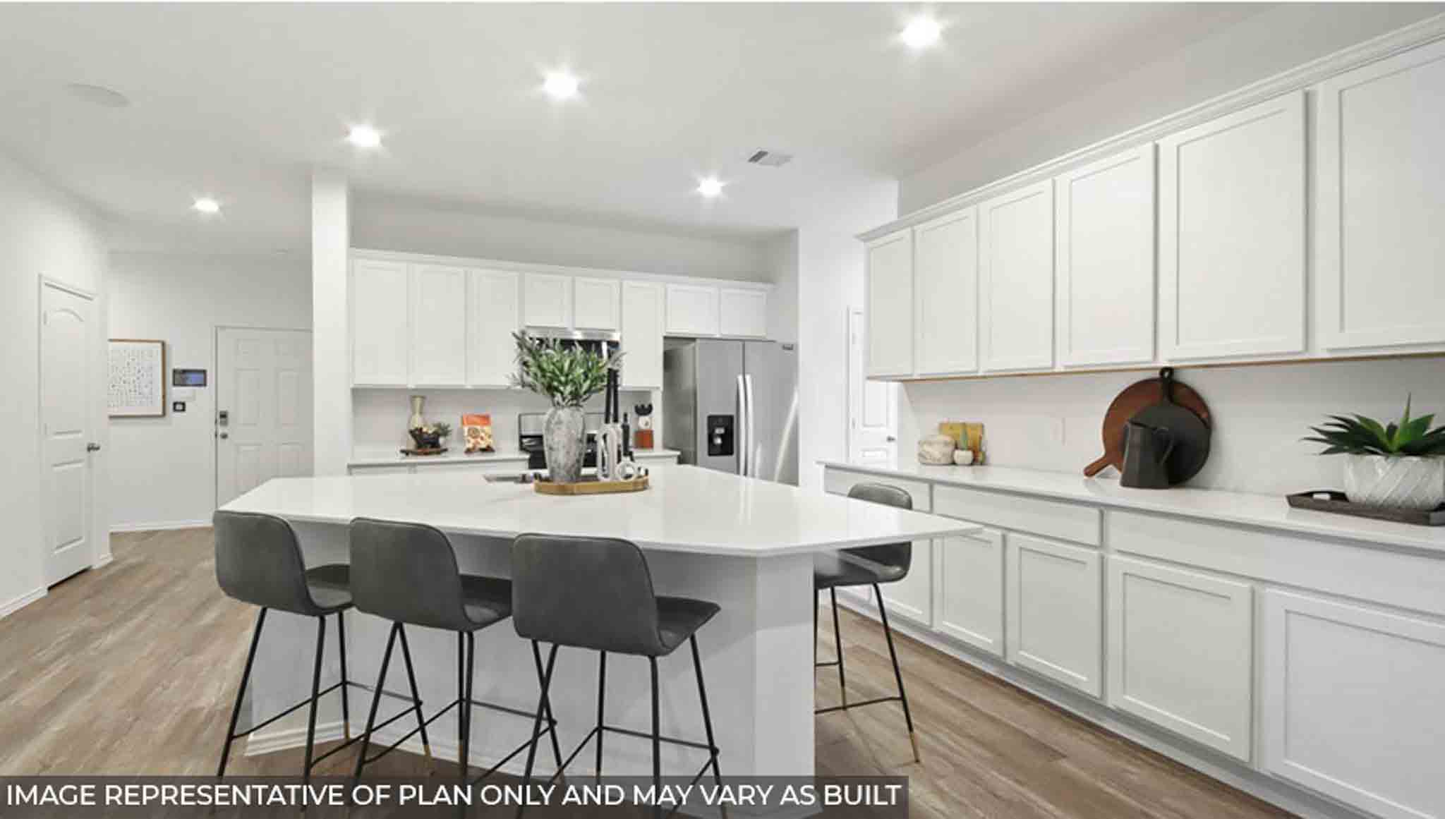 Kitchen with vinyl flooring