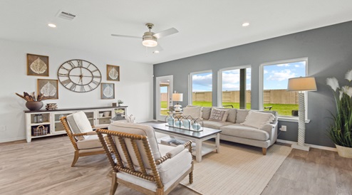 Living Room with vinyl floors