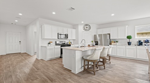 Kitchen with big cabinets