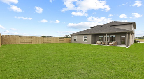 Fully landscaped backyard
