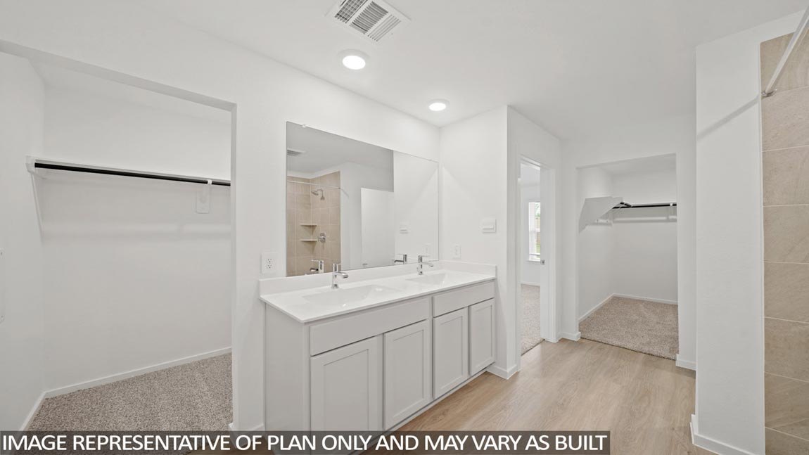 Primary bathroom with double sinks